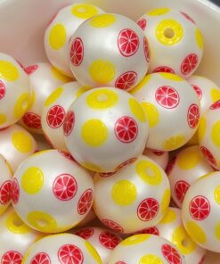 5pc. Lemon Slices Print - Beads