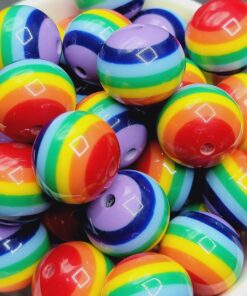 5pc. Rainbow Stripe - Beads