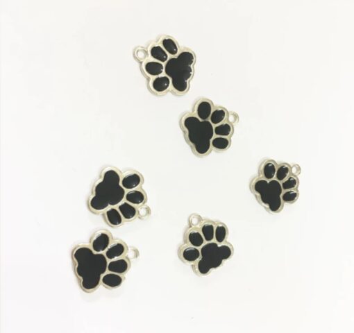 Black Paw Print - Charm 1piece