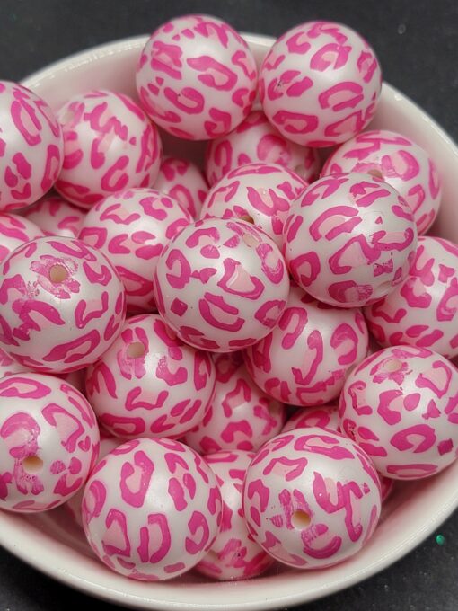 Pink Leopard - 5pc. - Beads