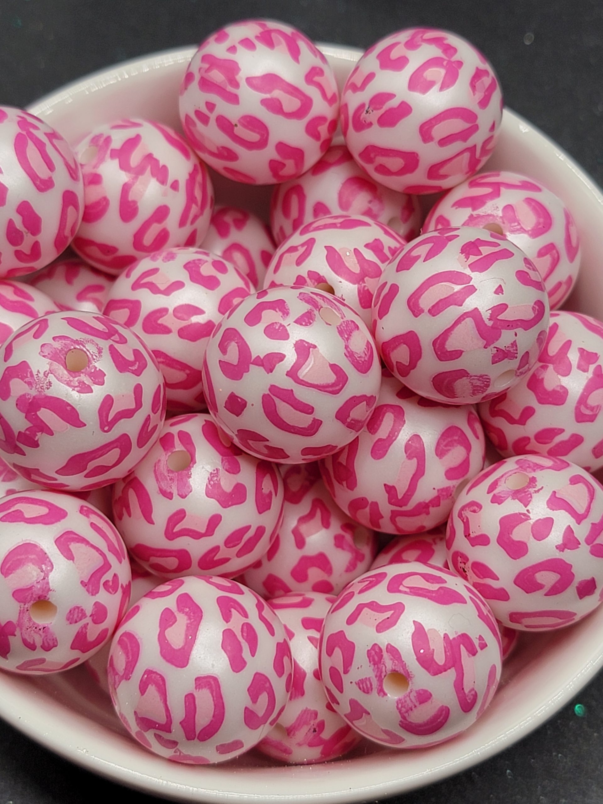 Pink Leopard - 5pc. - Beads