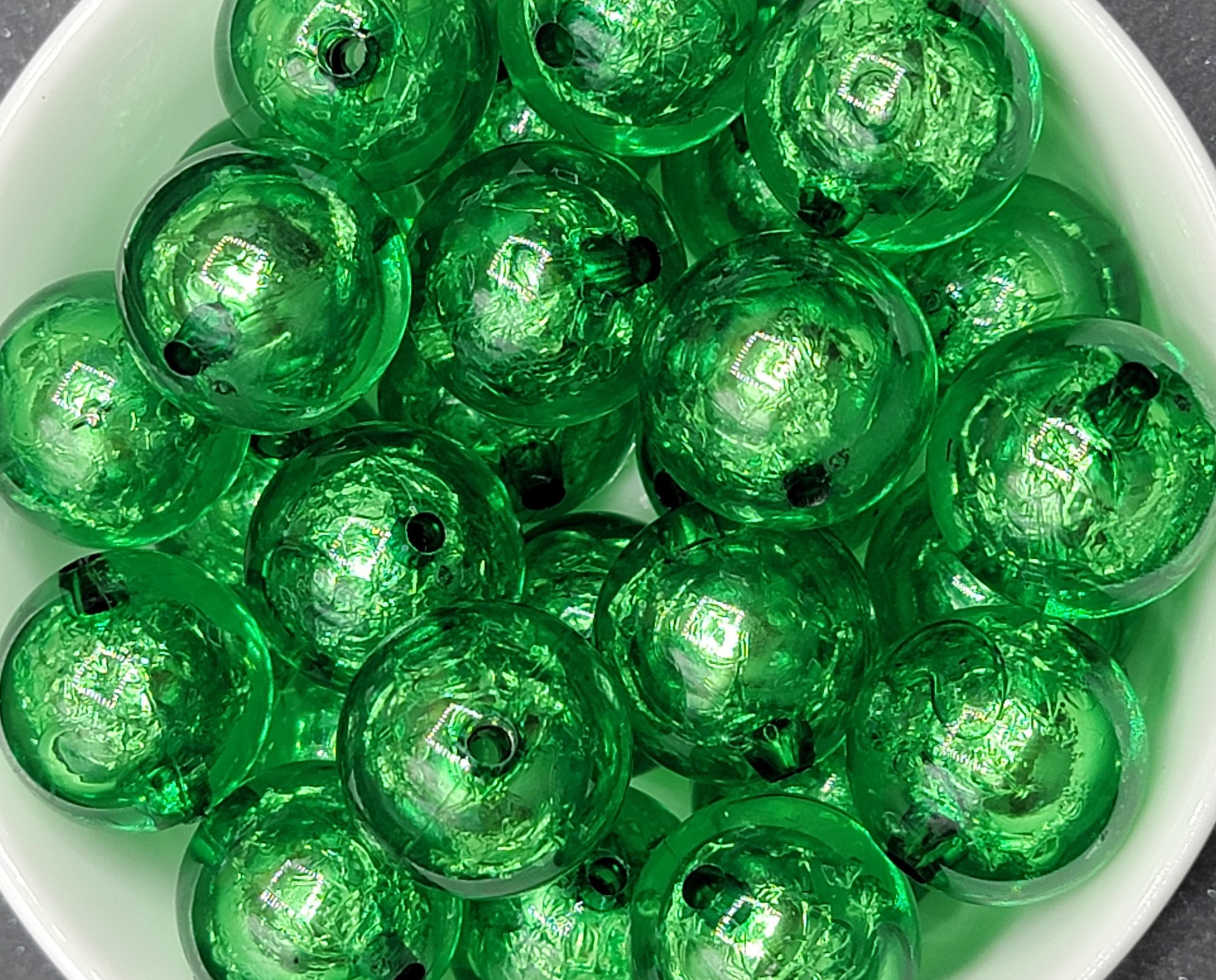 Foil Core - Dark Green 5pc. - Beads