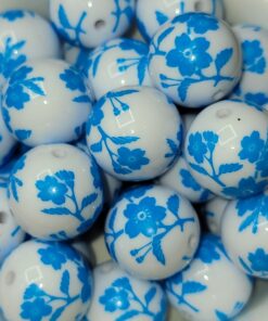 Chintz print - 5pc. - Beads