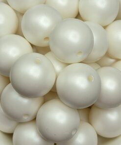 Satin White Pearls - 5pc