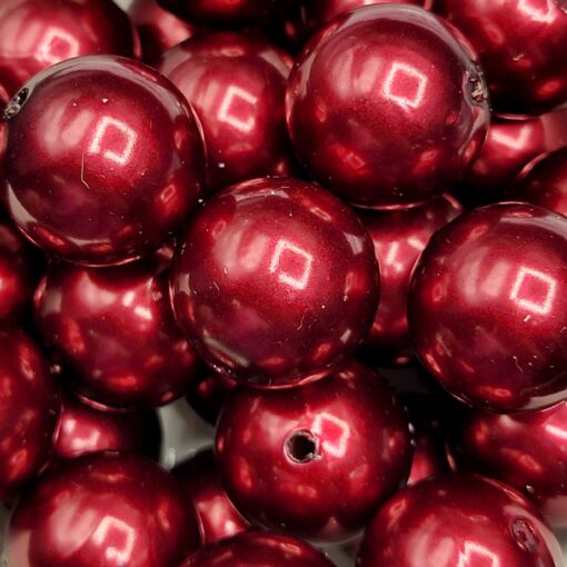 Dark Red Pearls - 5pc