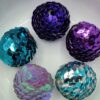 Sequin beads - Asst. 5pc - Turquoise/Purple