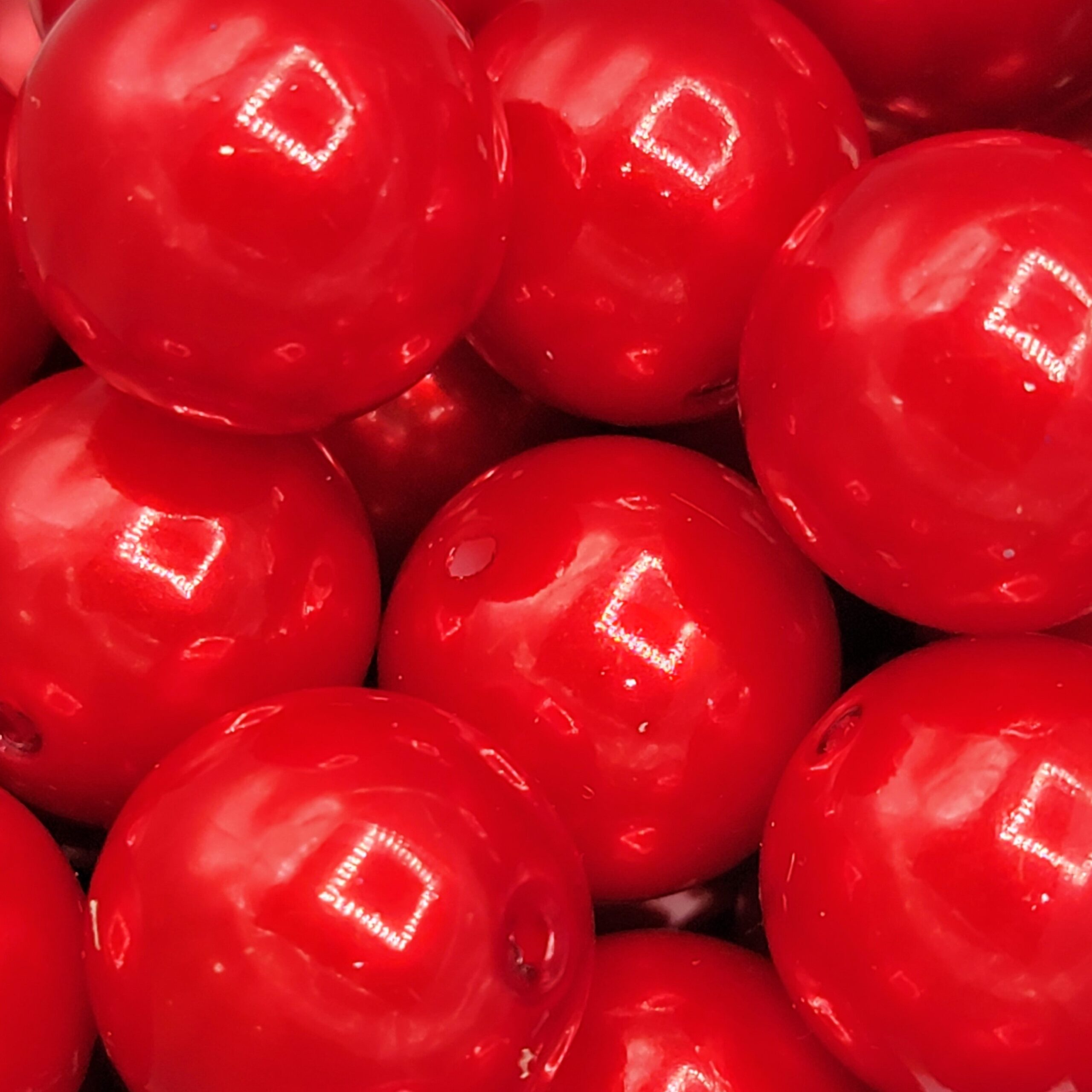 Bright Red Pearls - 5pc