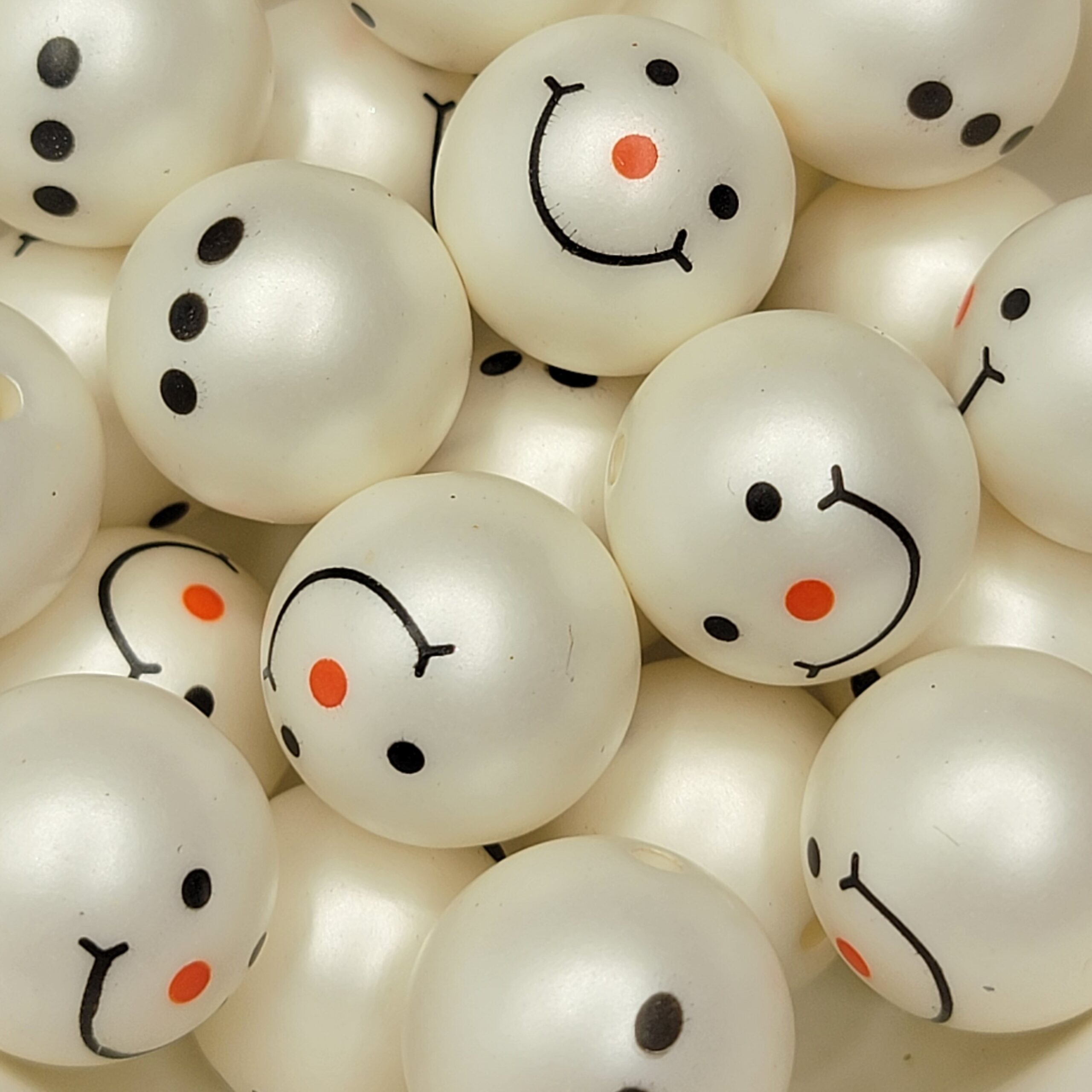 Snowman/Buttons - 6pc. - Beads