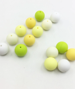 Silicon 20mm - LEMON LIME - 5pc. - Beads