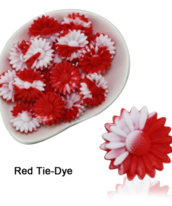 RED Tie Dye Daisy - Focal
