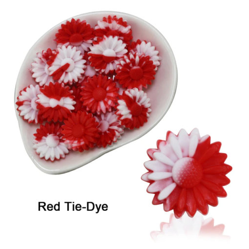RED Tie Dye Daisy - Focal