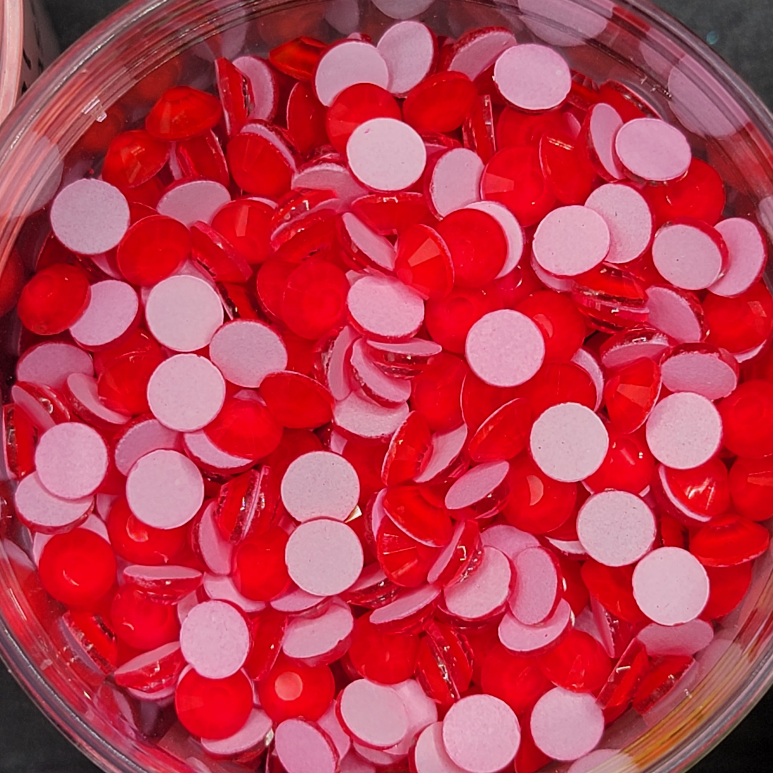 Neon Red - Rhinestones