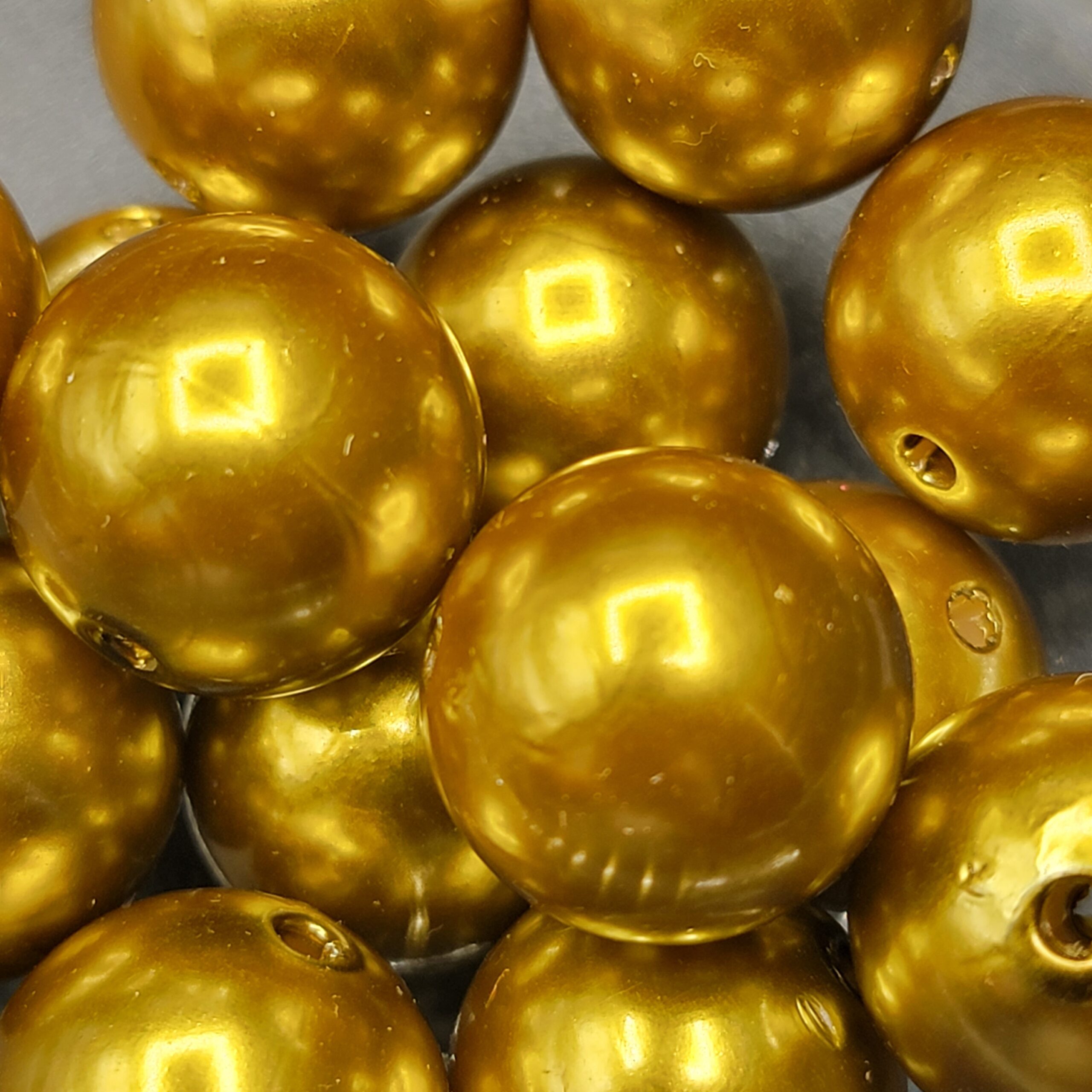 Brass Pearls - 5pc