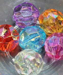 Crystal AB Lg Facet assortment - 6pc beads