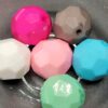 Opaque Lg Facet assortment - 6pc beads