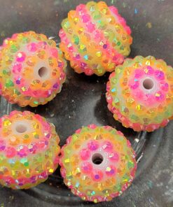 Pink/Green/Orange Striped -  5pc  RSB