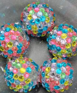 Hot Pink/Turquoise/Yellow/Lavender Confetti -  5pc  RSB