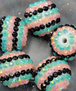 Pink/Aqua/Black Striped -  5pc  RSB