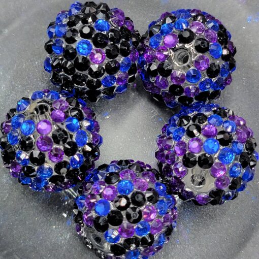 Blue/Black/Purple Confetti -  5pc  RSB
