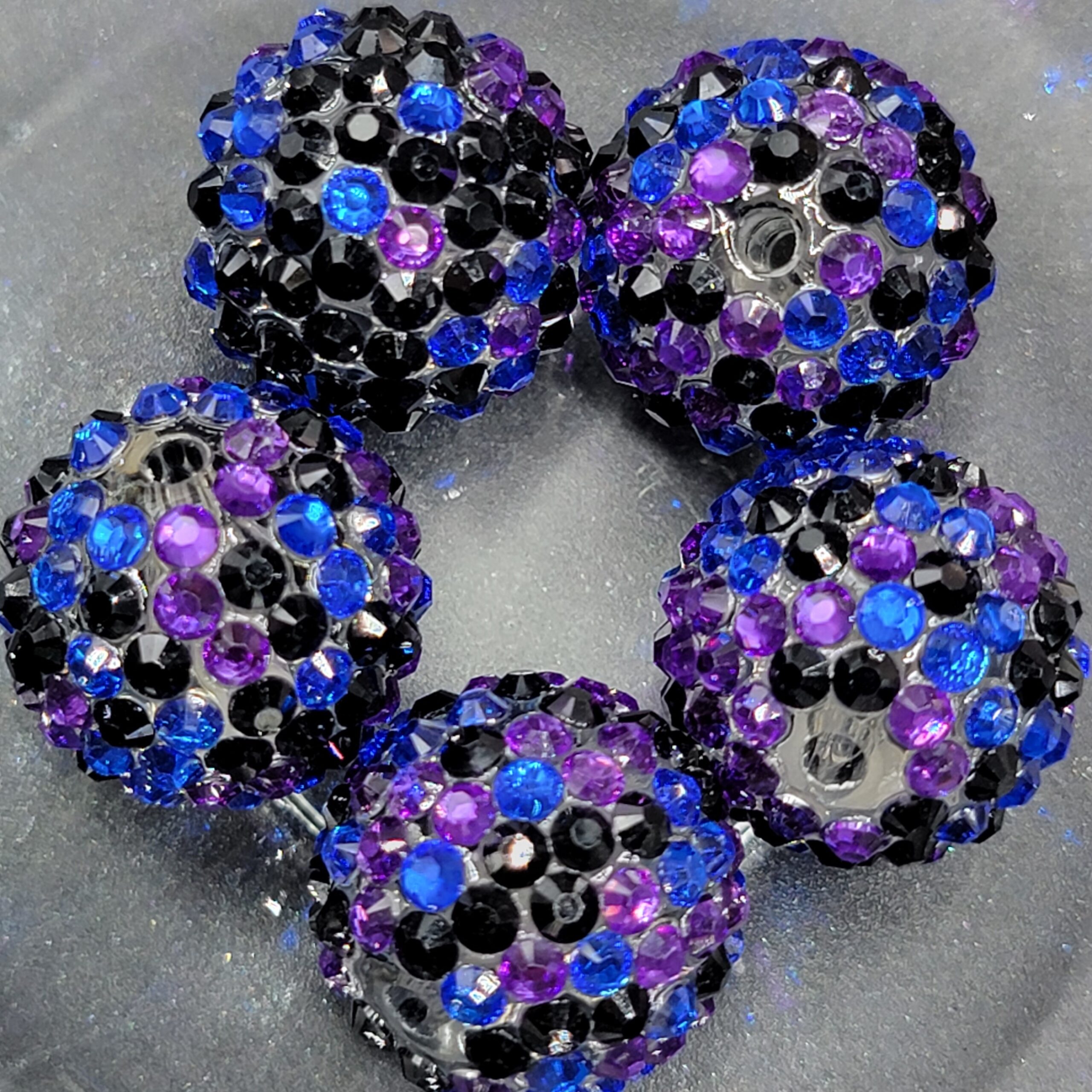 Blue/Black/Purple Confetti -  5pc  RSB