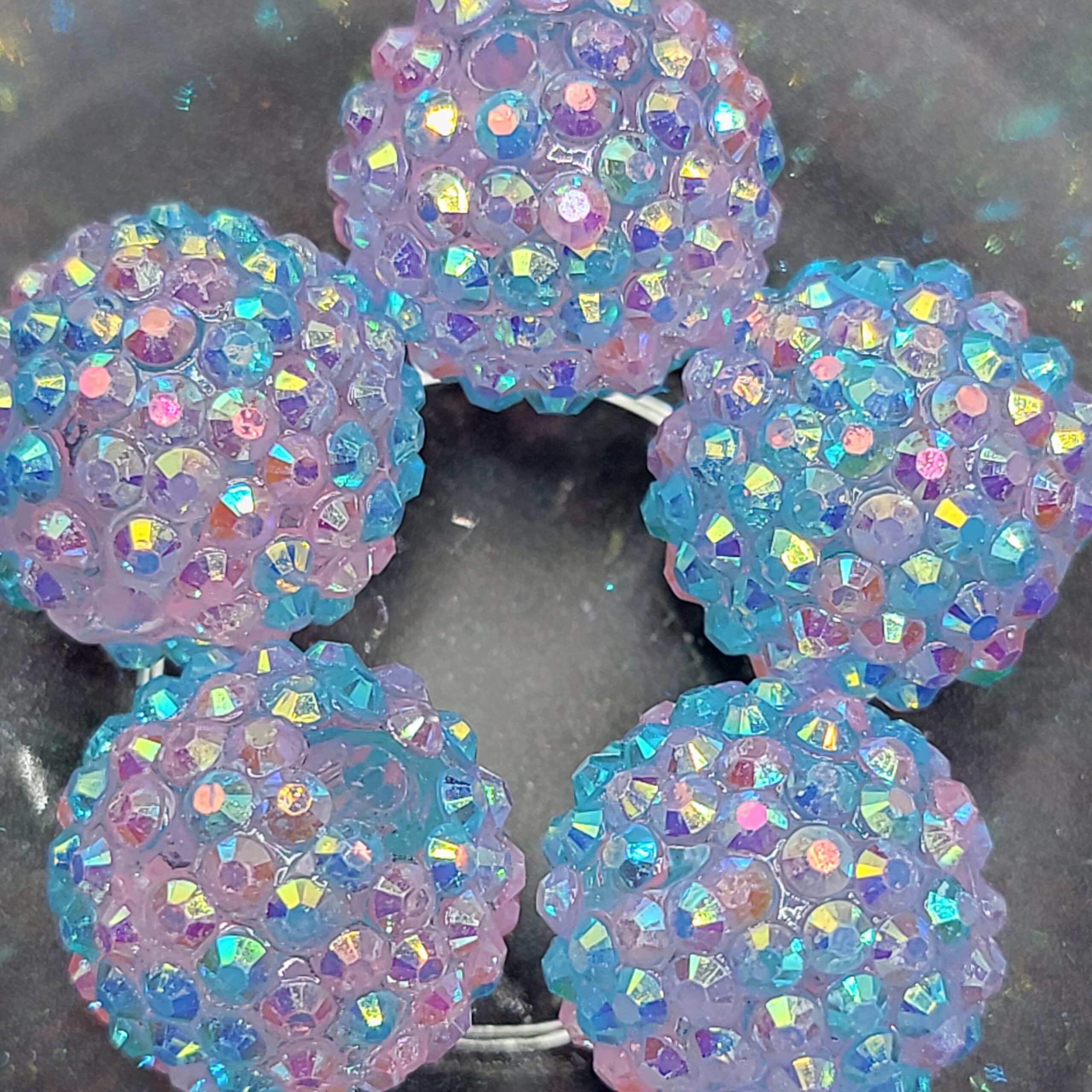 Lt Pink/Aqua/Lavender Confetti -  5pc  RSB