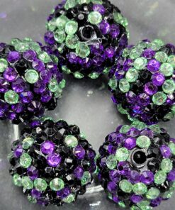 Green/Black/Purple Confetti -  5pc  RSB