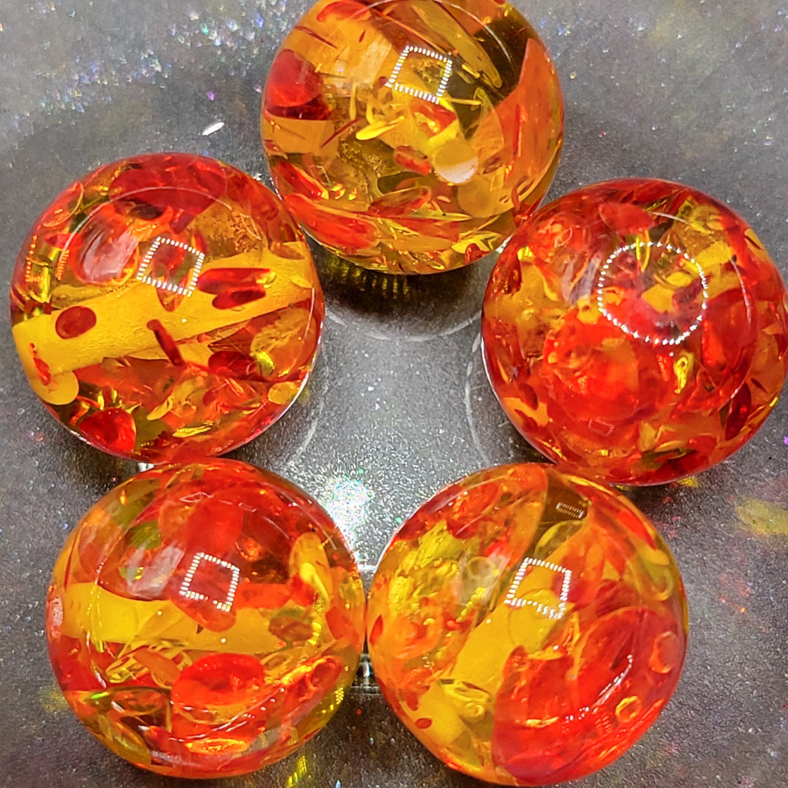 Fire Within - 5pc beads