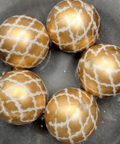 Gold Quatrefoil - 5pc beads