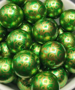 Green w/Gold Swirls -  5pc