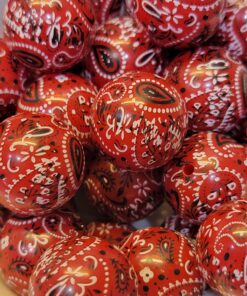 Red Bandana -  5pc beads