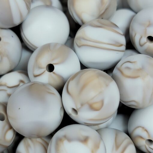 Marble Brown 15mm  Round