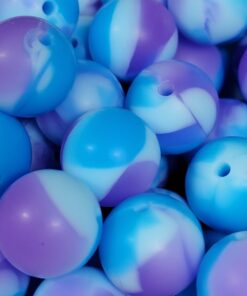 Marble Blue/Purple 15mm  Round