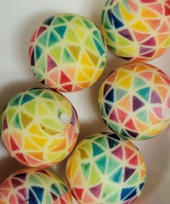 Rainbow Geometric - 15mm Round