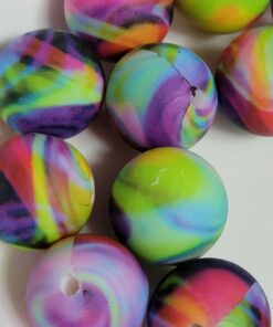 Rainbow Smudge - 15mm Round