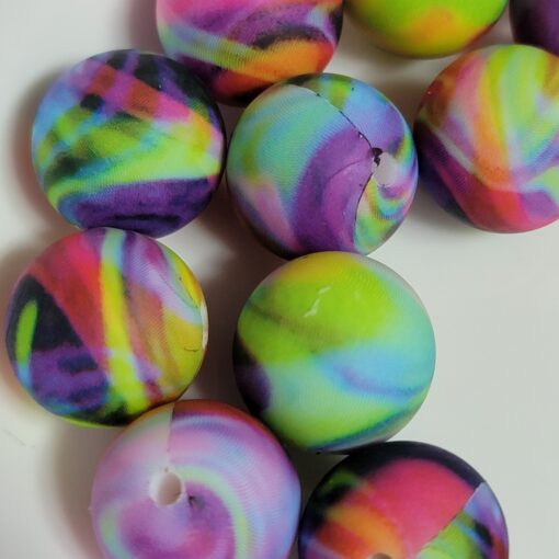Rainbow Smudge - 15mm Round