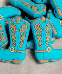 Tooled Teal Boot -  Focal