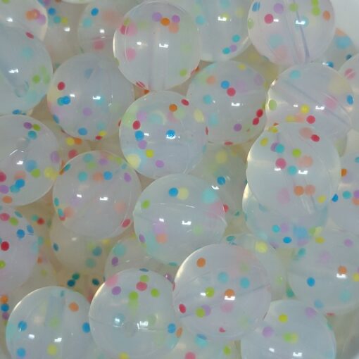 Clear Glitter - 15mm Round