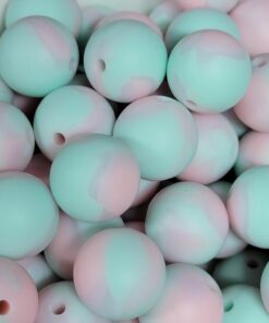 Marble Pastel Mint  - 15mm Round