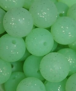 Glitter Apple Green - 15mm Round