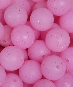 Glitter Pink - 15mm Round