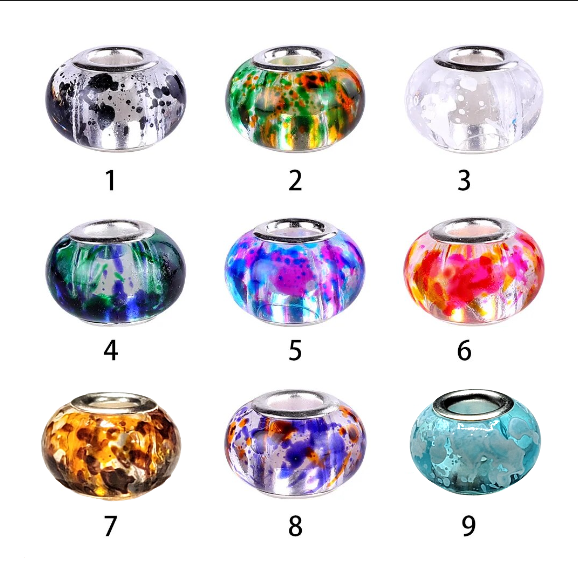 Alcohol Ink Splash - Large Hole Bead