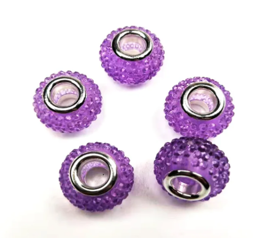LAVENDER Sugar  - Large Hole Bead