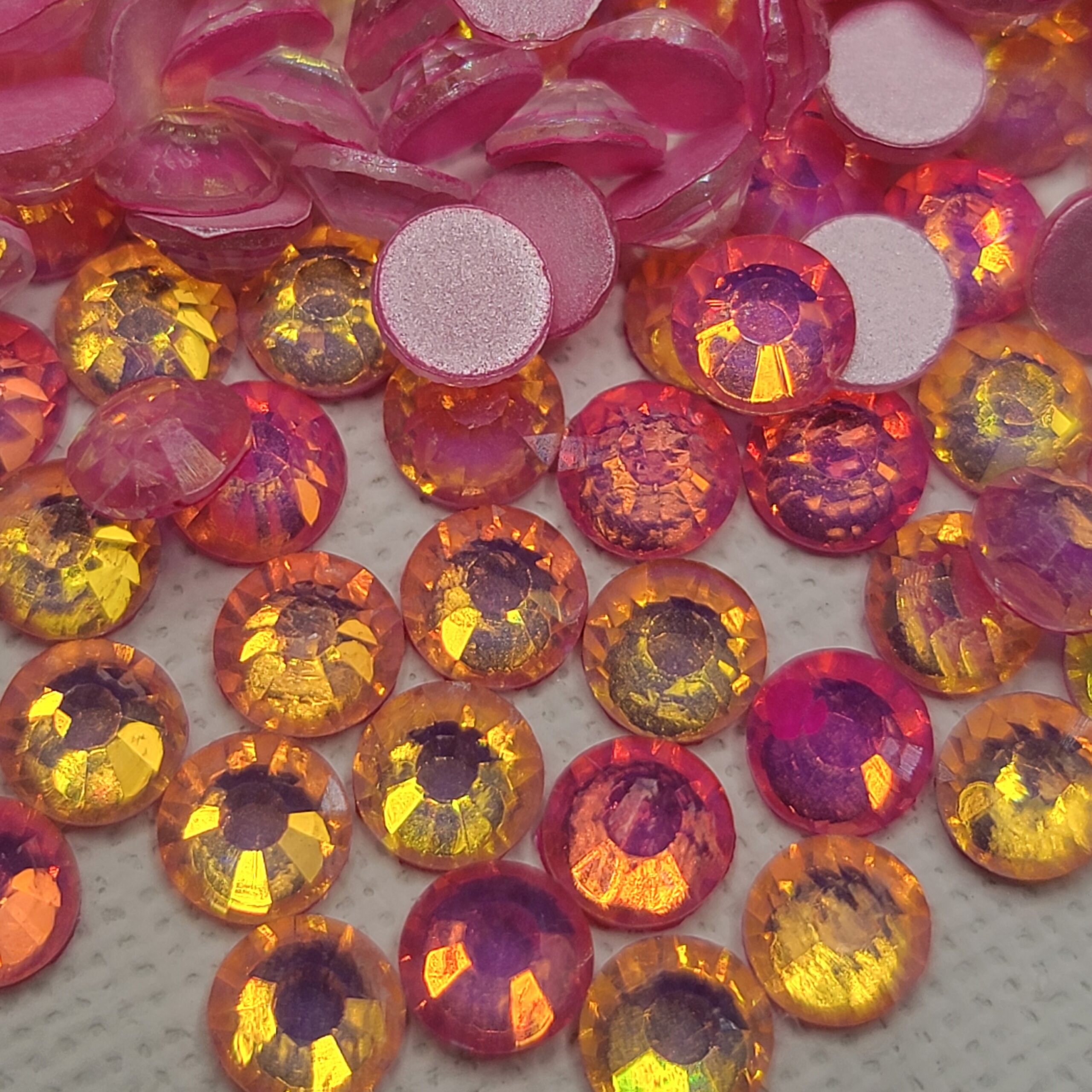 Rose Luminous Opal - Rhinestones