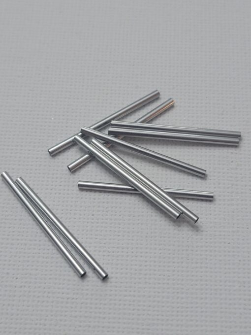 Silver Tone Tube Beads (10 pcs)