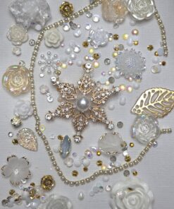 DEP92 - Gold Snowflake/Pearl