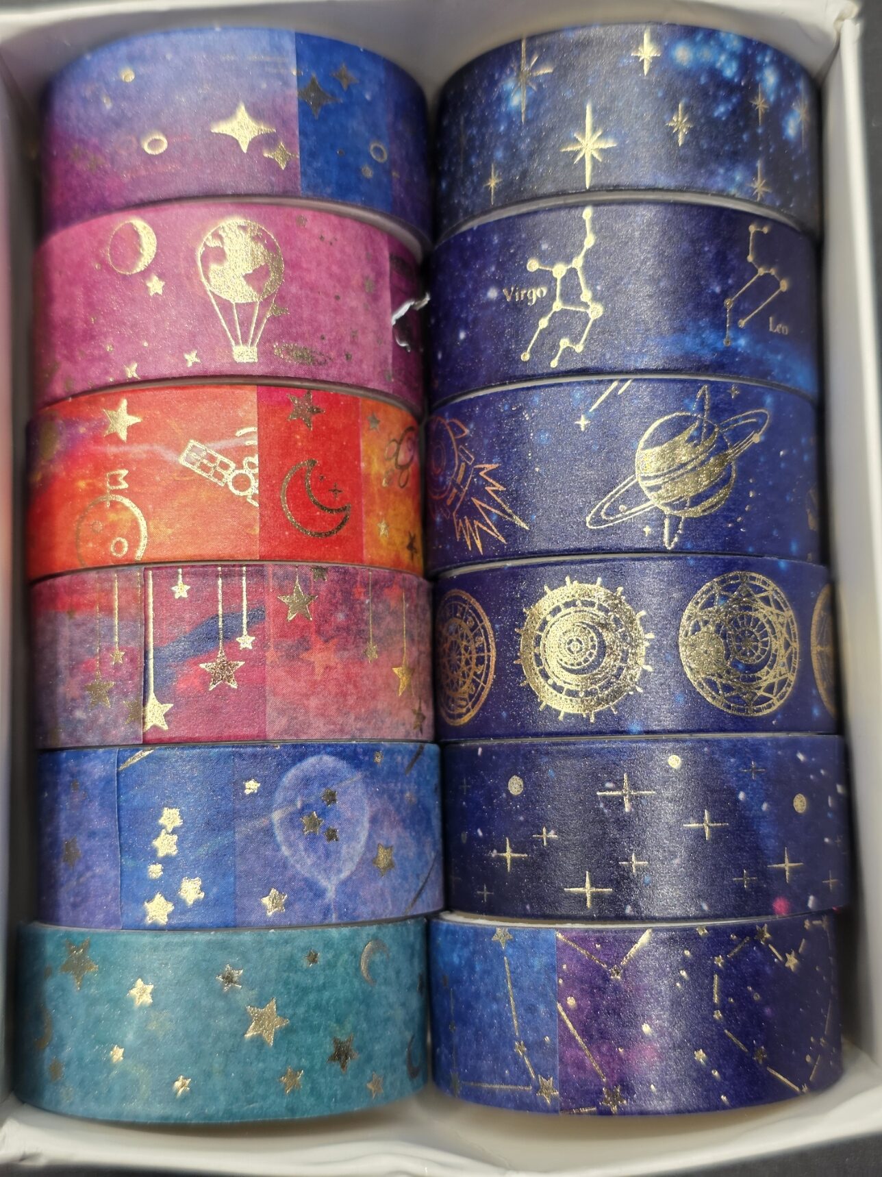 Space WASHI Tape set (12 pieces)