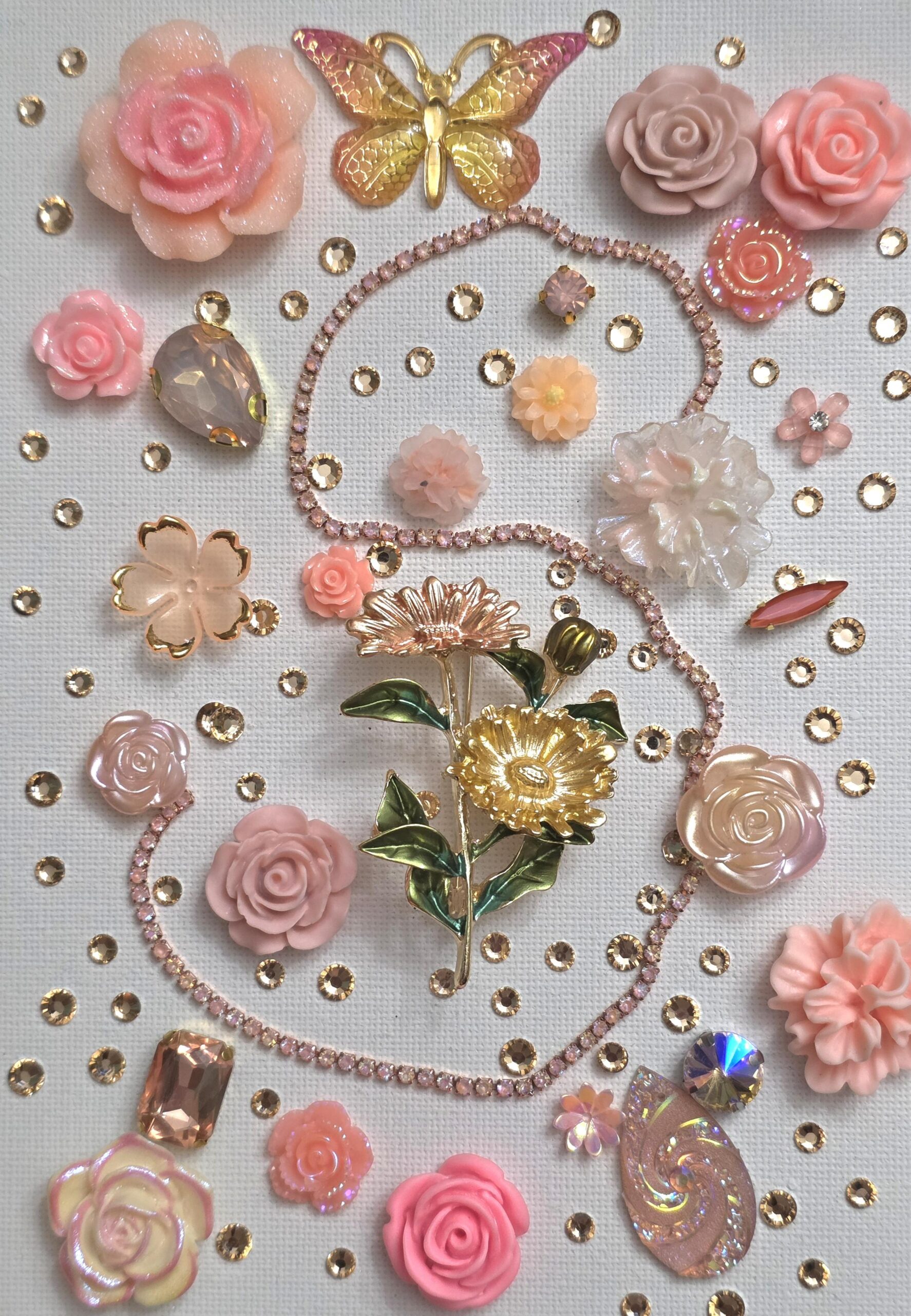 DEP111 - Double Daisy ROSE GOLD/PEACH